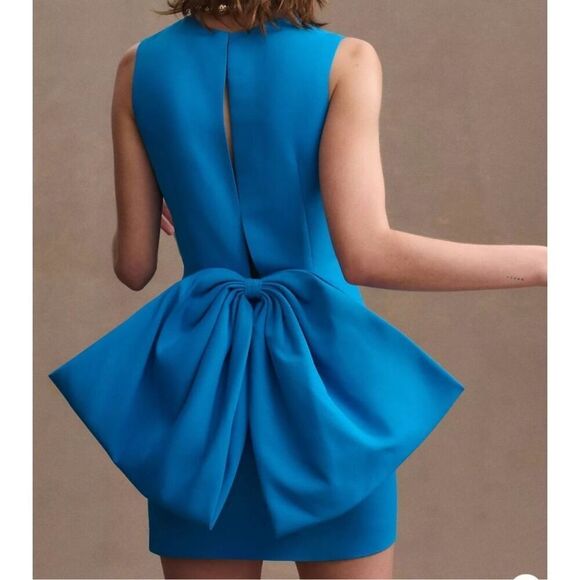 Sachin + Babi Dresses & Skirts - Sachin + Babi Rachel Sleeveless Bow-Back Mini Dress Nwt Turquoise Size 8